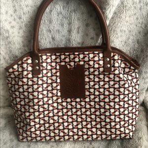 Orla Kiely Coated Canvas Tote Shoulder Bag Apples